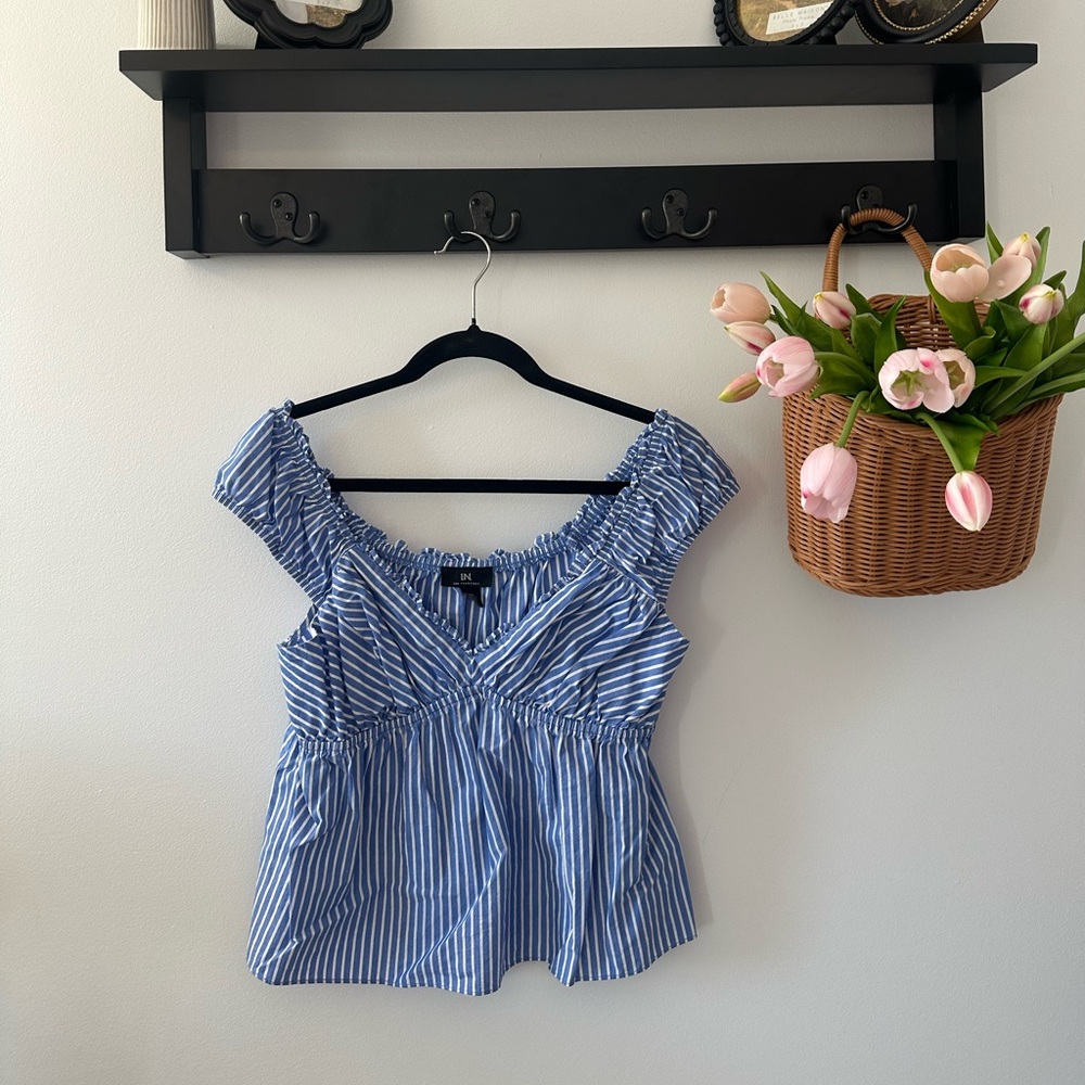 Blue Striped Women's Top